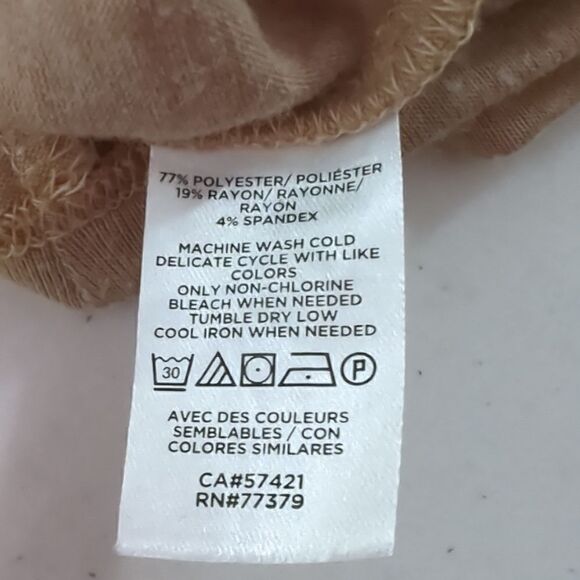 Ann Taylor Factory Camel Long Sleeve Blouse - Picture 6 of 6